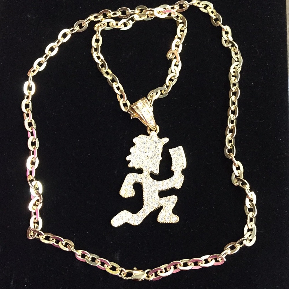 Gold Plated Medallion Charm with 24-inch Chain